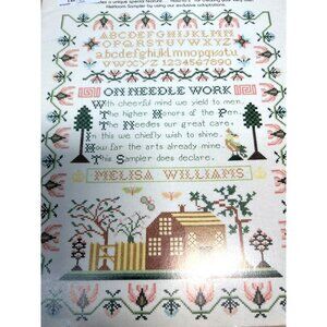 Antique Museum Samplers Cross-Stitch Patterns By Paragon Heirloom Series Melissa